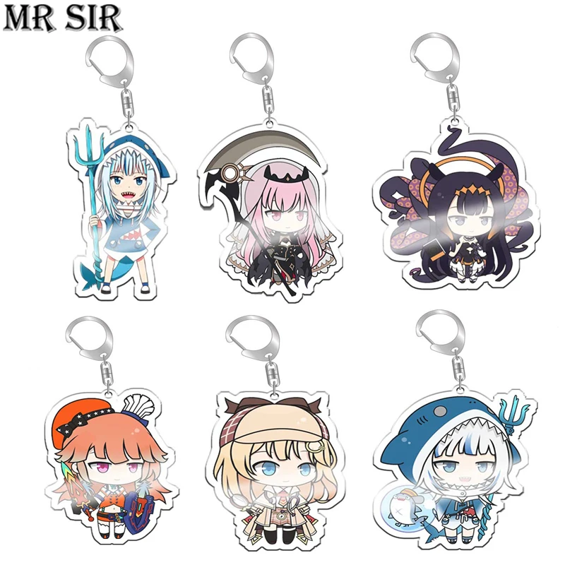 

Hololive Vtuber Anime Keychain Usada Pekora Uruha Rushia Hosimati Suisei Inugami Korone Figure Cartoon Acrylic Key Chain Keyring