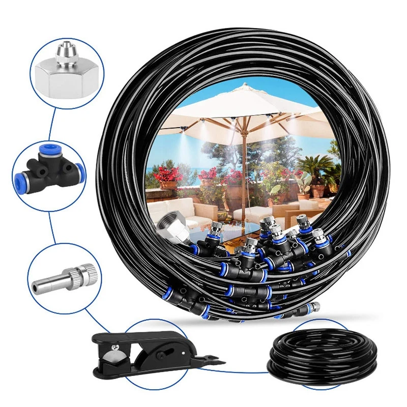 

Misting Cooling System Misting Line Outdoor Mister for Patio Garden Greenhouse Trampoline for Waterpark