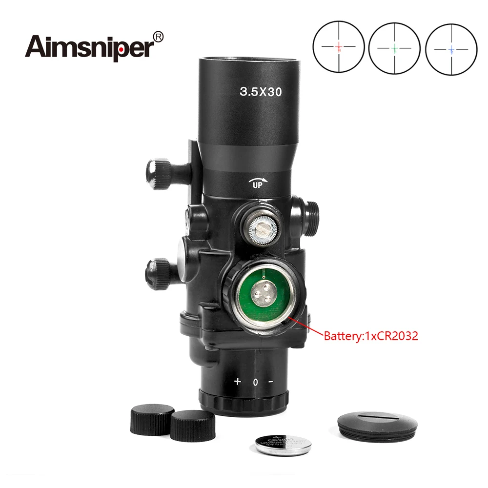 Оптический прицел Aimsniper 3 5x30 красный зеленый синий тактический для охотничьей