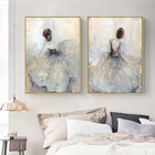 Элегантный балетный плакаты и принты в скандинавском стиле девушка портрет платье настенное Искусство Картина на холсте домашний декор HD0055