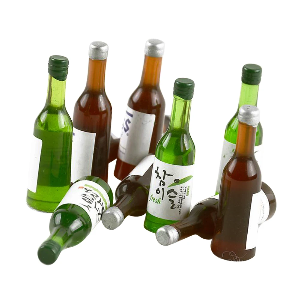 

1:12 Scale Beer Drink Bottle Miniatures for Doll Food Kitchen Living Room