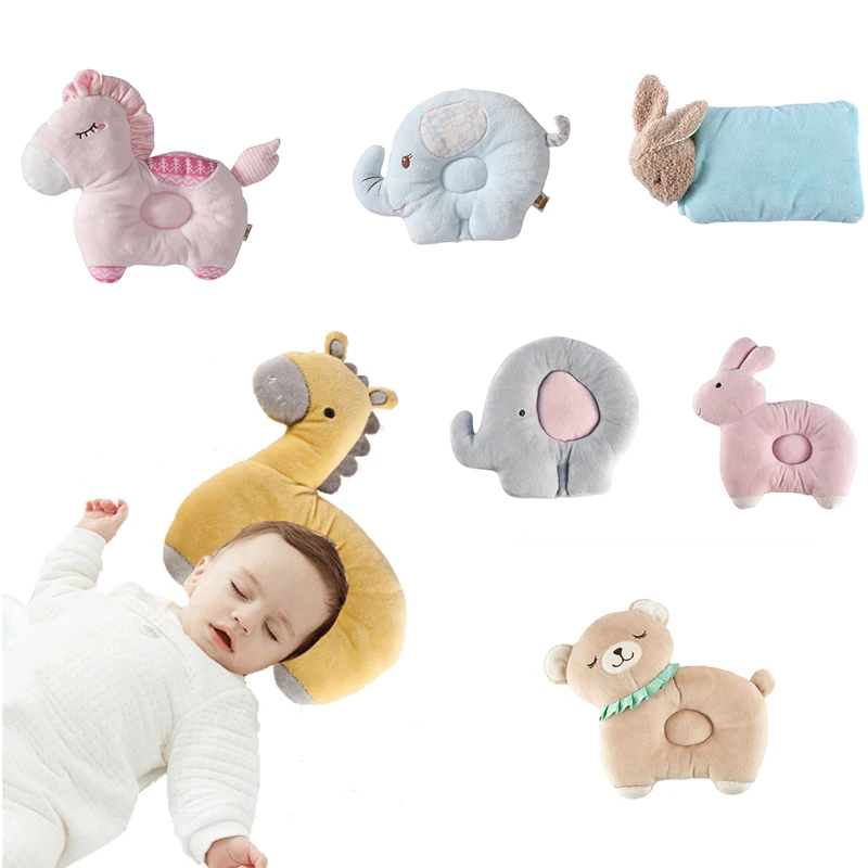 

Baby Pillow Newborn Cartoon Breathable Baby Shaping Pillows to Prevent Flat Head Animals Design Plush Cushion 0-3T