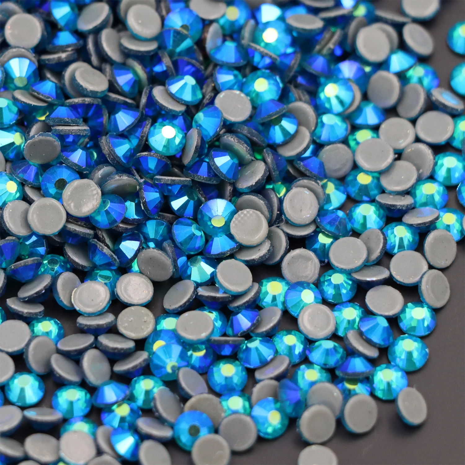 Стразы с голубым цирконием/Темный Аквамарин AB стеклянные стразы горячей