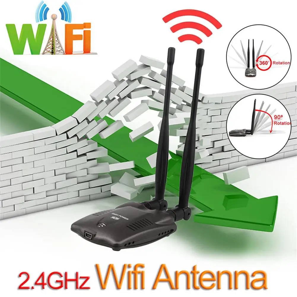 Высокомощная беспроводная сетевая карта с дальним действием High Power 300Mbps BT-N9100 Beini USB Wifi адаптер с двойной антенной декодером Ralink 3070L чипсетом.