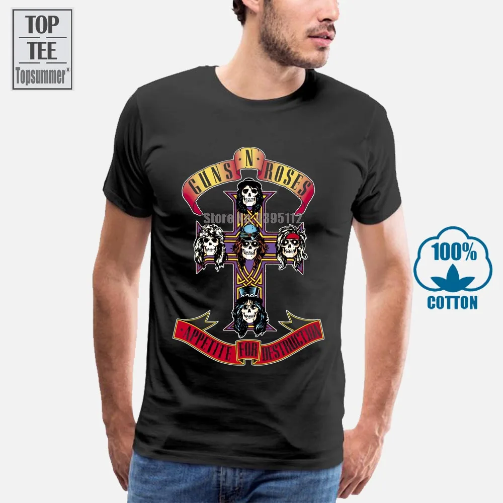 Camiseta de Guns N Roses, camisa de Appeal For Destruction, Xxl, 3Xl, 4Xl, 5Xl, Offcl