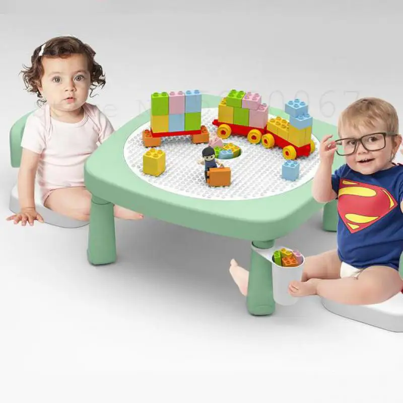 Детский игровой стол и стул набор многофункциональных игрушечных строительных