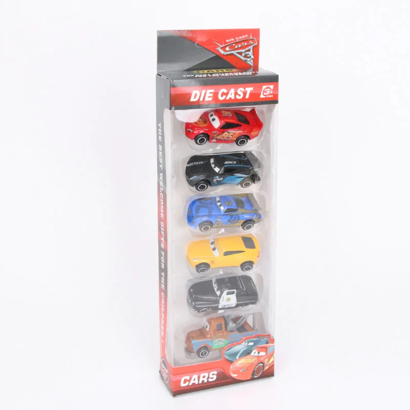 7 см Упаковка из 6 автомобилей disney Pixar 3 игрушки Mater Lightning McQueen Джексон шторм Круз Рамирез литая металлическая модель автомобиля рождественские подарки