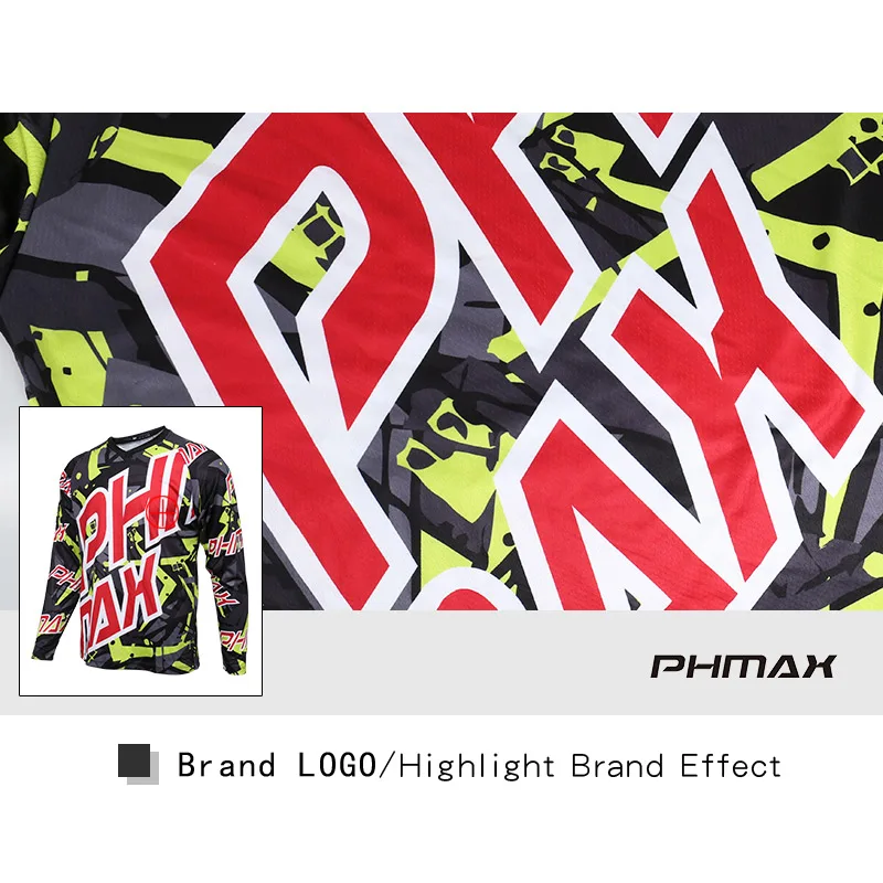 PHMAX велосипедная одежда спортивные майки дышащая быстросохнущая рубашка DH