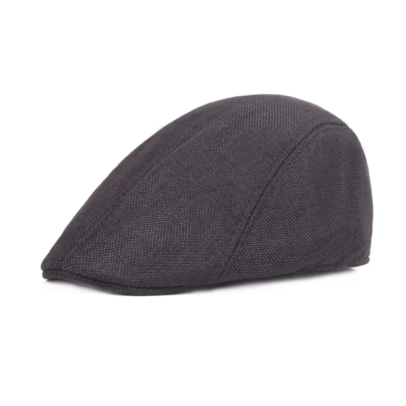 Beret Men Vintage Cap Women Spring Summer Cotton Solid Black White Gentlemen Winter Ladies Hat