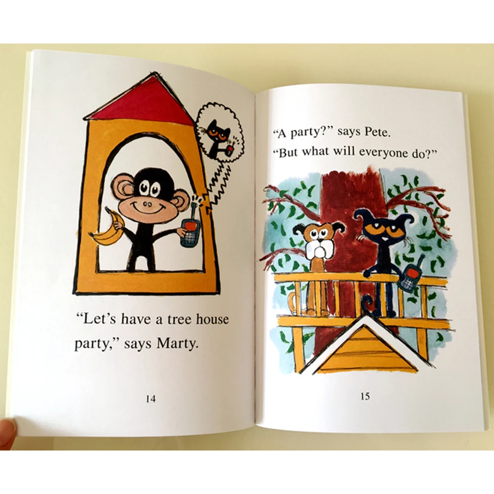 17 книг/комплект я могу прочитать Пит кошка иллюстрированные книги для детей