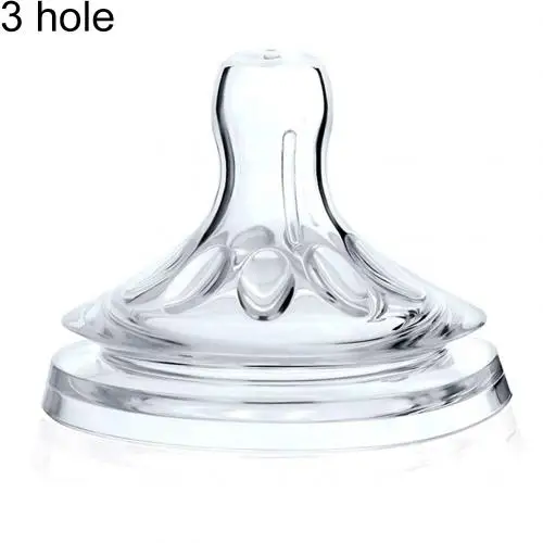 3 Hole Анти метеоризм силиконовый широкий шеи природы соска для Philip Avent Детская Бутылочка - Цвет: 3 Hole