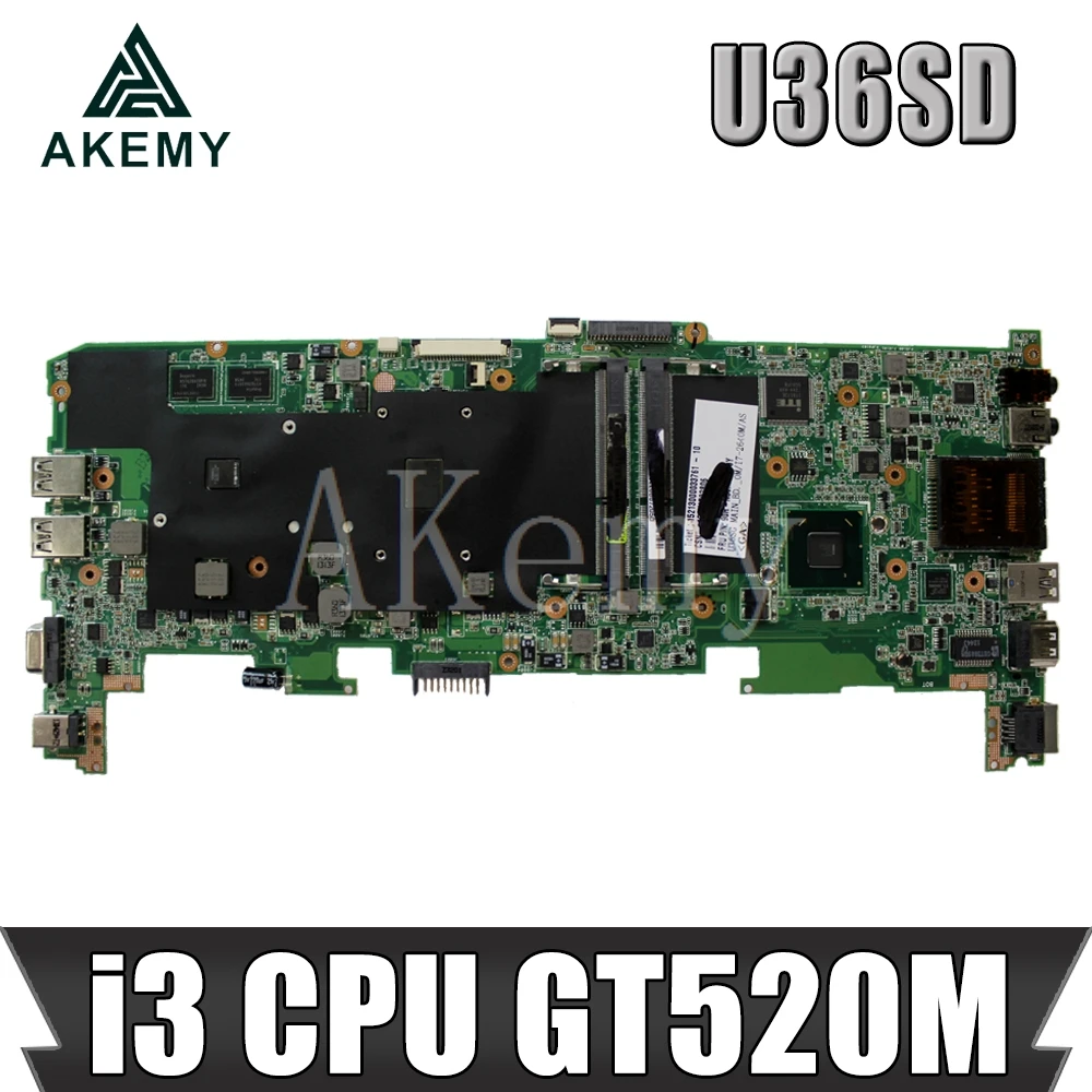U36SD Процессор серии i3 для For Asus U36S U36SG U44SG материнская плата ноутбука REV 2 1