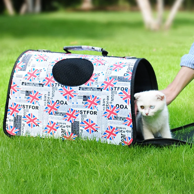 Дышащая большая переноска для собак рюкзак с ручкой и сеткой путешествий сумки