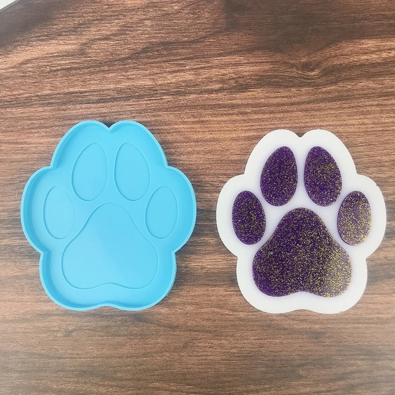 

Dogs Paw Coaster Epoxy Resin Mold Cup Mat Pad Silicone Mould DIY Crafts Tools G5GC