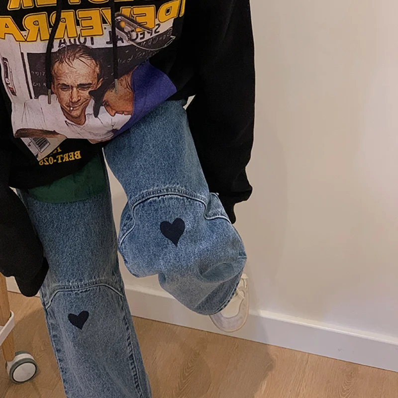 

High Waist Straight Jeans for Women Spring/Summer 2021 New Internet Celebrity Student Loose Slimming Wide Leg Pants Lovely Pants