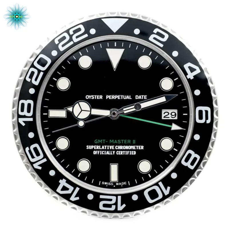 Настенные часы GMT Master II RL09 Роскошные с бриллиантами настенные бесшумным
