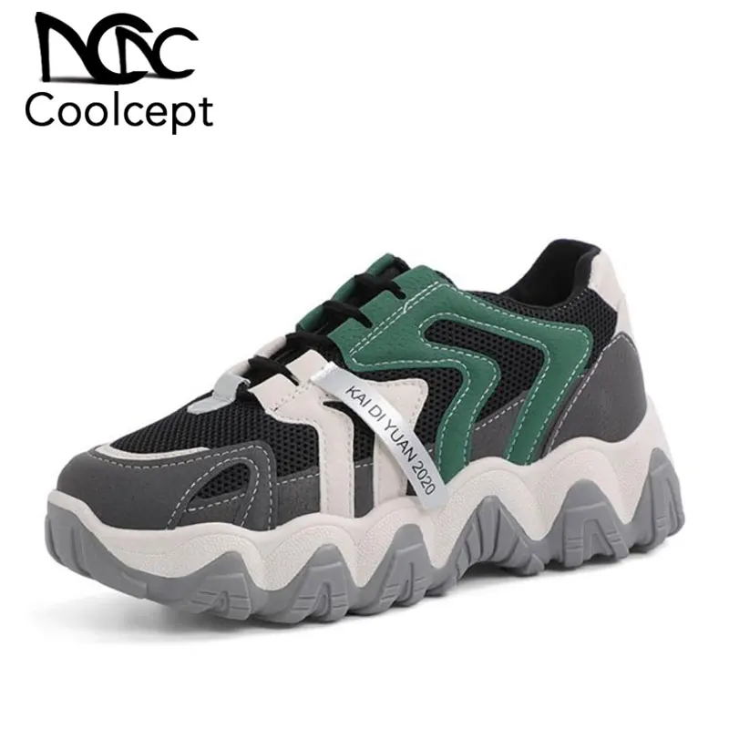 CoolCept/женские кроссовки Модные разноцветные дышащие туфли на плоской подошве