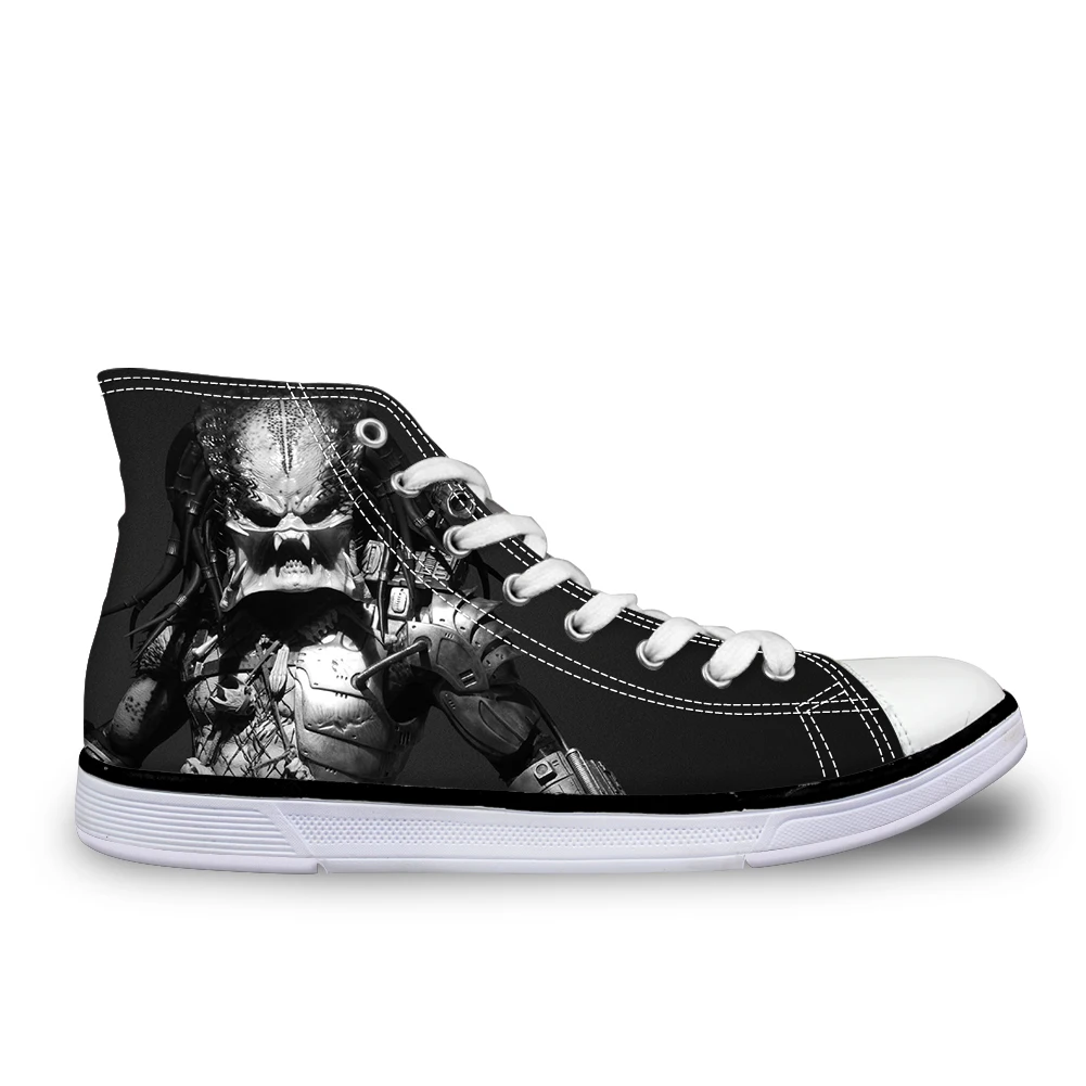 

Custom Predator Print Kids Sport Shoes Children Sneakers Flat High Top Canvas Walking Shoes Boy Girl Footwear Cosplay Costumes