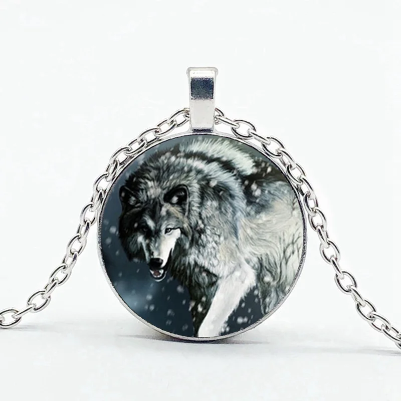 

2020 new wolf king pattern money chain jungle touching high quality crystal pendant fashion men and women necklace jewelry