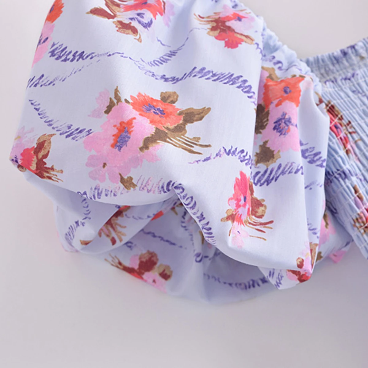 

Jastie 2021 Summer Boho Women Dresses Square Neck Floral Print Dress Puff Short Sleeve A-Line Beach Party Casual Mini Dress