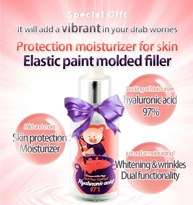 

Elizavecca Witch Piggy Hell Pore Control Hyaluronic Acid 97% Moisturizing Face Cream Skin Care Whitening Ageless Anti Winkles