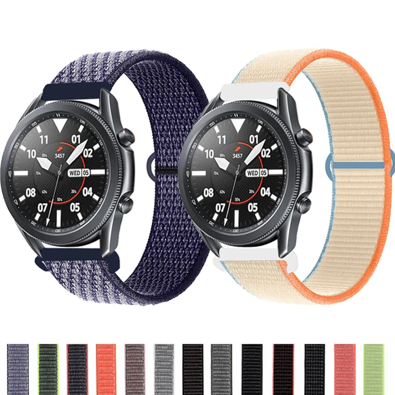 

Ремешок нейлоновый для Samsung Galaxy Watch 3, браслет для смарт-часов Gear S3 Frontier, 22 мм, 45 мм, LTE 46 мм