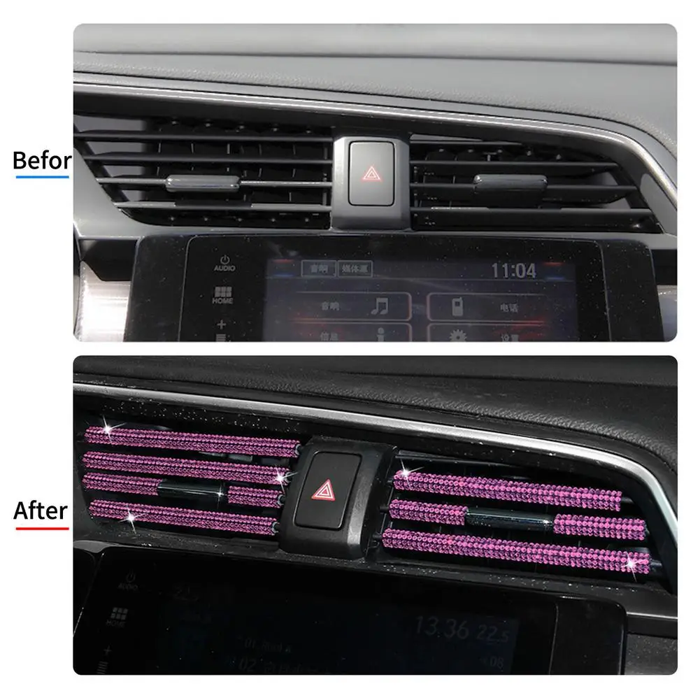 

10 шт./компл. 20 см Универсальный автомобильный Кондиционер, розетка, Декоративная полоса, обод, отделка, полоса, DIY Декор, аксессуары для интер...