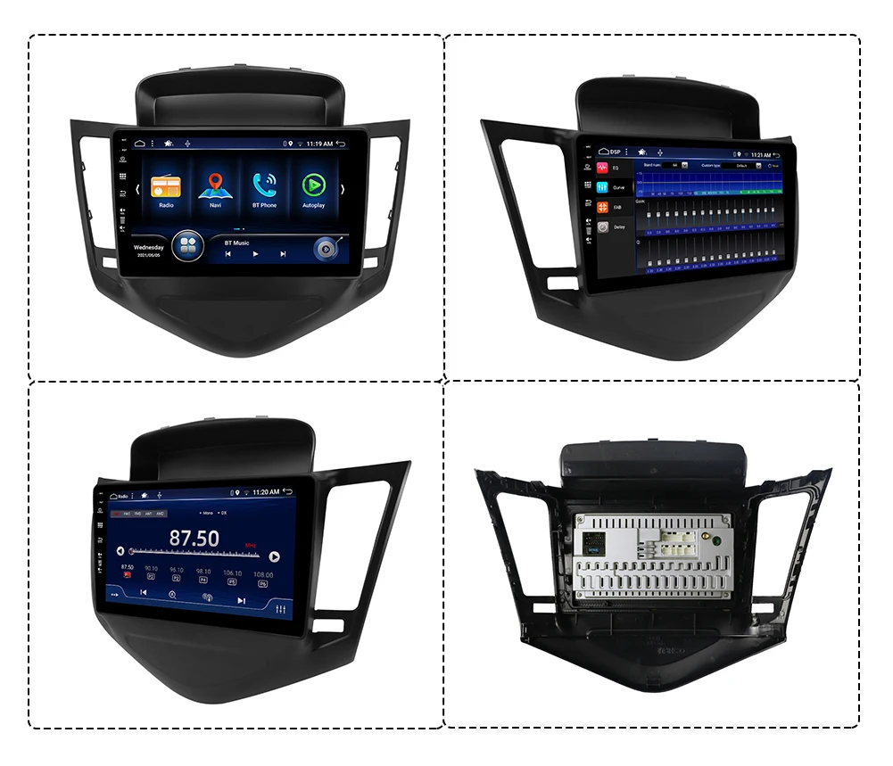 Автомагнитола 2 Din Android 10 0 мультимедийный видеоплеер 4 Гб + 64 ГБ памяти для Chevrolet Cruze