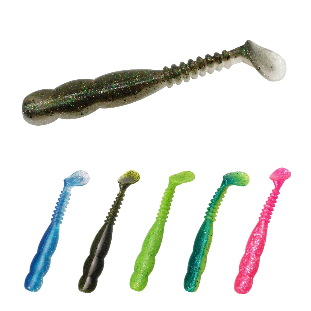 ESFISHING Rock Viber Shad 50mm 95mm 115mm Rock Shiner Sea Soft Baits Pesca Artificial Silicone Isca Fishing Lures Free shipping