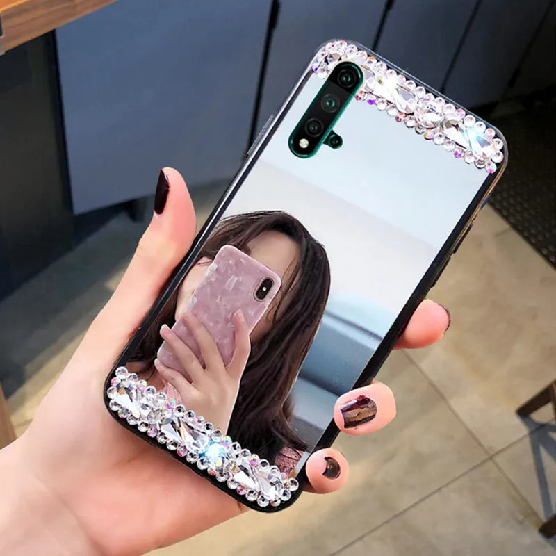 Y5 Y6 Y7 pro 2019 мягкий TPU чехол для huawei Honor 20i 10i 9 Lite 10 8X роскошный зеркальный телефона 9X20