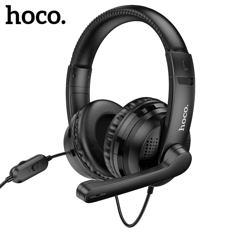 

Hoco Professional Wired Gaming Headphone Bass Stereo 3.5mm Wired Headset For PS4 PC Laptop Over-Ear Earphones with HD Microphone