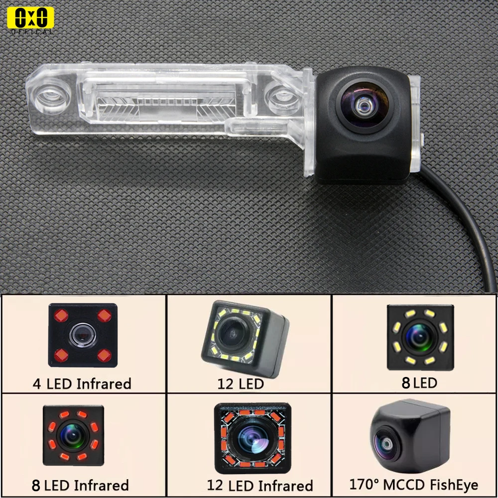 

170 Wide Degree Fisheye Backup Cam 12 IR LED HD Rear View Camera For Volkswagen VW Passat B6 CC Touran Caddy Golf Plus Touareg