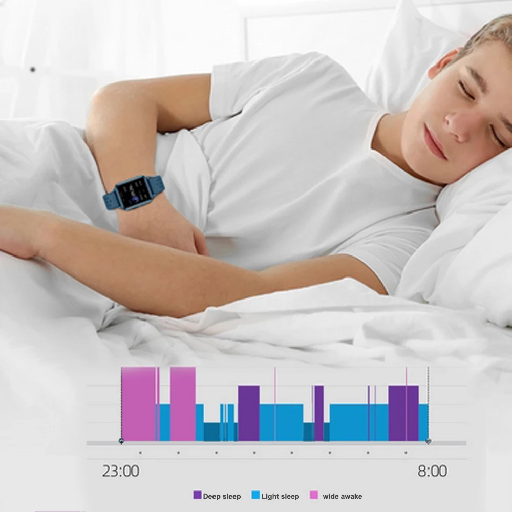 

Waterproof Smart Bracelet Monitoring Health Sports Bracelet Temperature Blood Pressure Heartrate Measurement Multifunction Watch