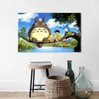 Классическая картина Hayao Miyazaki из аниме Мой сосед Тоторо, холст, постер, Настенная картина, украшение для дома, гостиной, детской комнаты