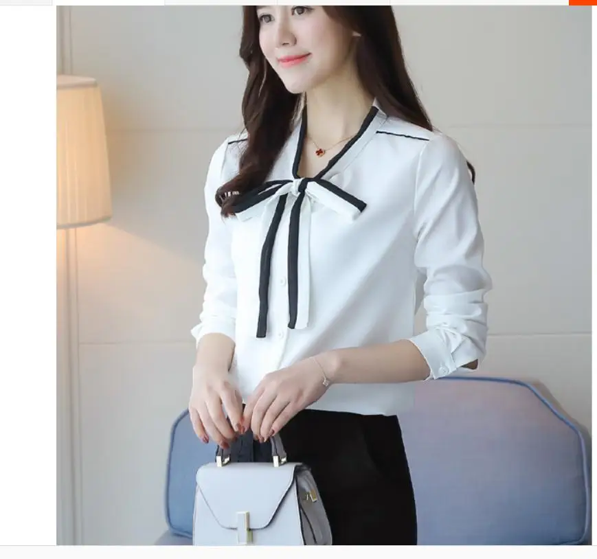 Новинка весна осень 2021 стильная модная женская рубашка с длинным рукавом|chiffon