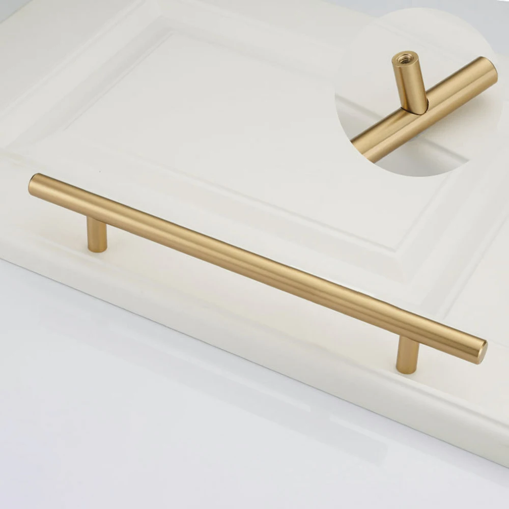 Дверный шкаф Т образная ручка матовый латунный кухонный круглые ручки выдвижные