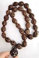 exaggerated imitation carving vintage ethnic amulet buddhist necklace cool buddha pendants