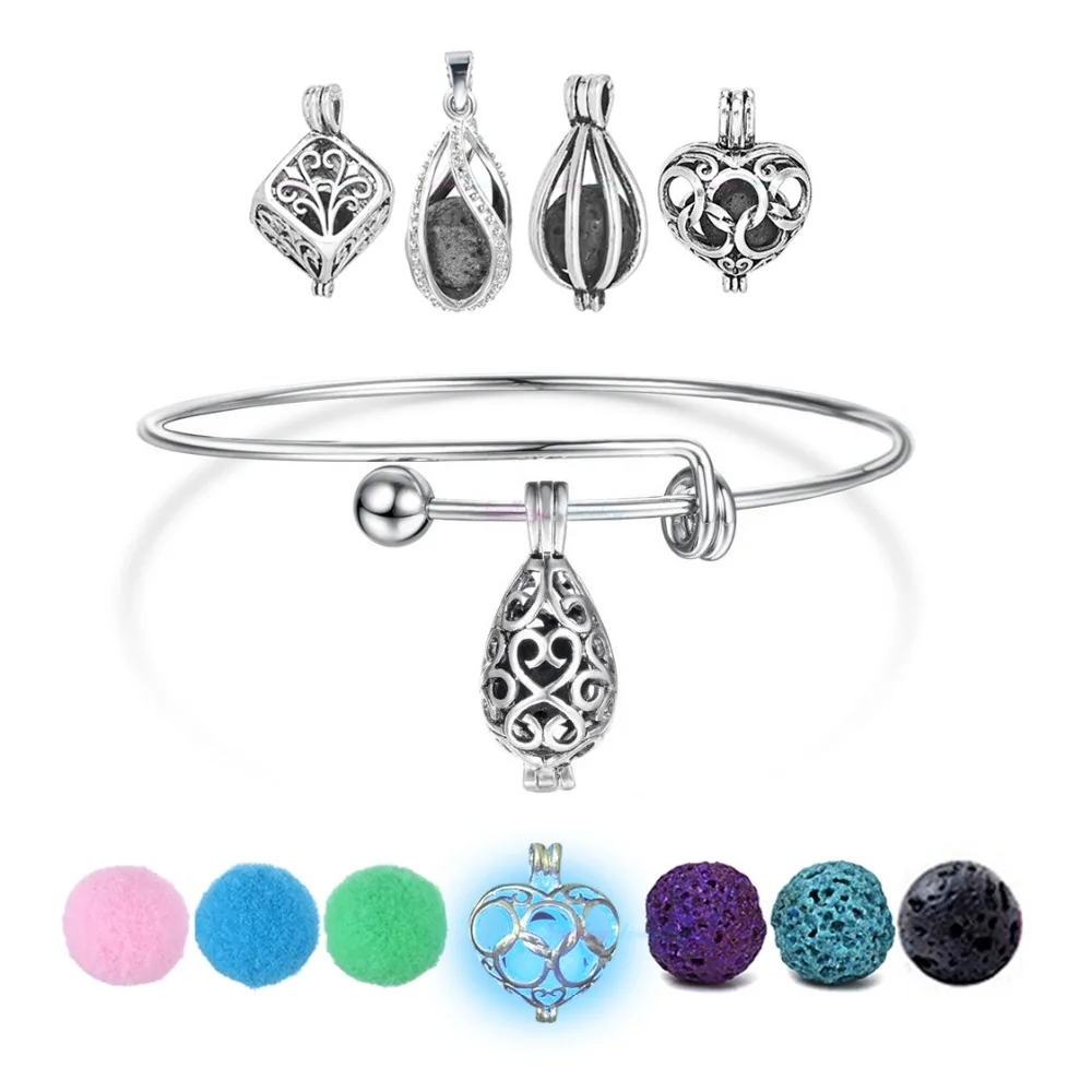 1 шт. Круглые античные винтажные очаровательные браслеты для ароматерапии