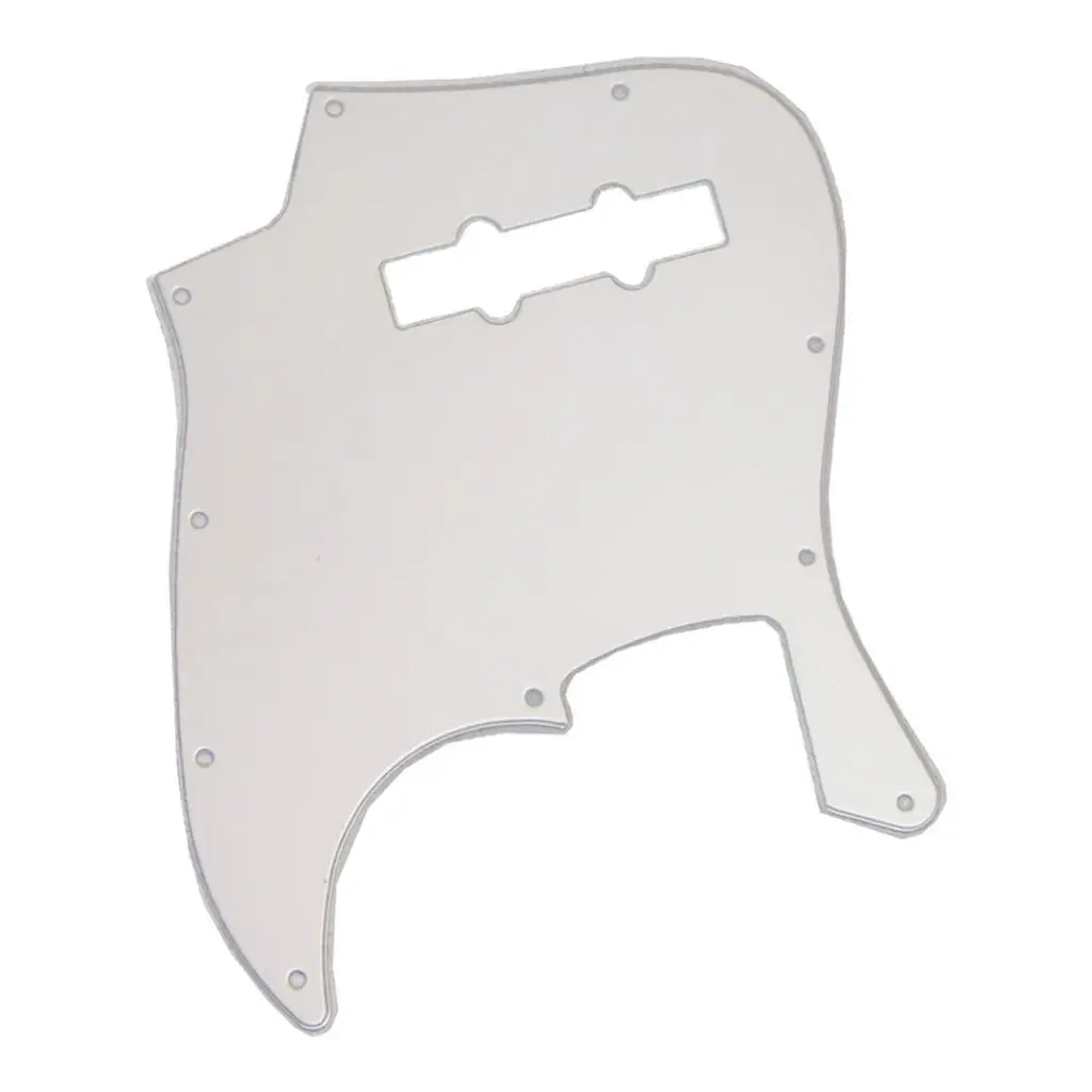 3Ply Jazz Bass Pick Guard Scratch Plate 10 Hole Replacements Parts White | Спорт и развлечения