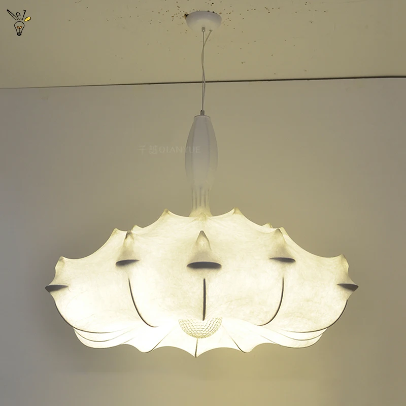 

Nordic Ins Silk Pendant Lights Designer Lantern Hanglamp for Bed Room Decor Living Room Lighting Fixtures Restaurant Suspension