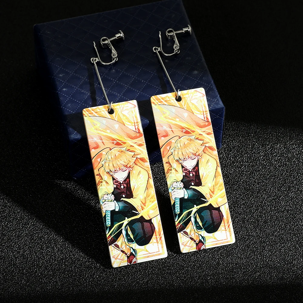 Серьги-клипсы с аниме рассекающий демонов ювелирные украшения для косплея