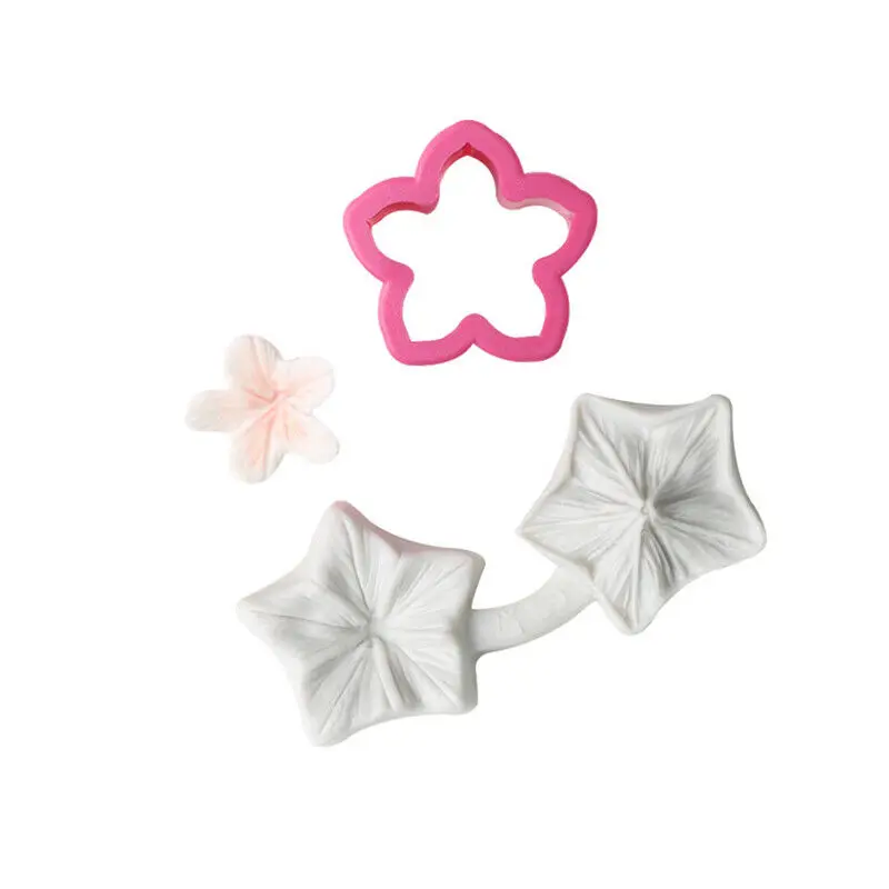 

Mould DIY + Cutter Tool Cake Decor Silicone Sugarcraft Mold Flower Petal Fondant
