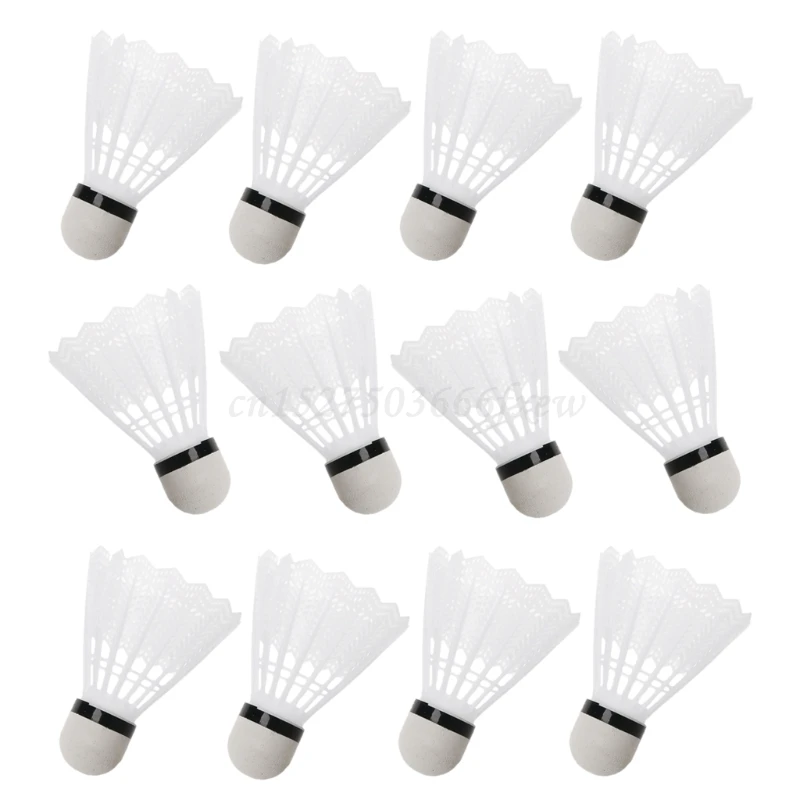 Белые пластиковые воланы для бадминтона 12 шт. аксессуары занятий спортом в