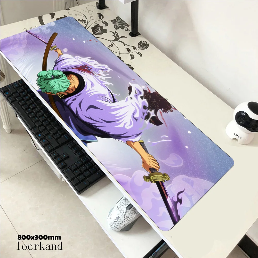 Большой игровой коврик для мыши Roronoa Zoro 800x300 мм Настольный ноутбука самый дешевый