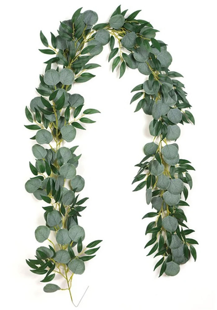 2 м искусственная ива листья гирлянды зеленые ивовые лозы ветки Струны для