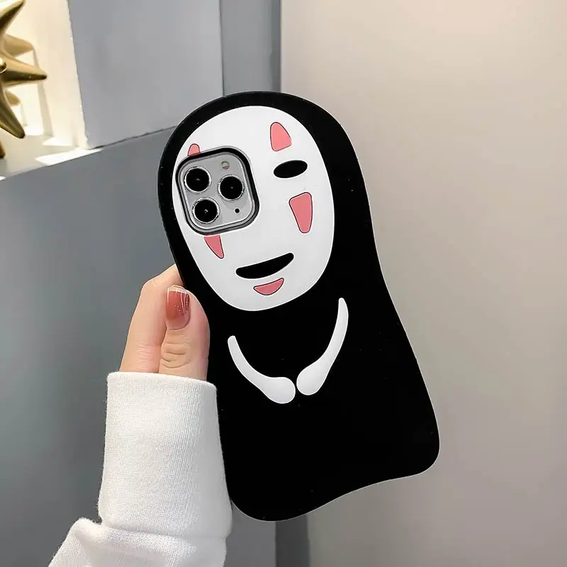 Япония Тихиро аниме Унесенные призраками Ghibli Миядзаки 3D Kaonashi силиконовый чехол