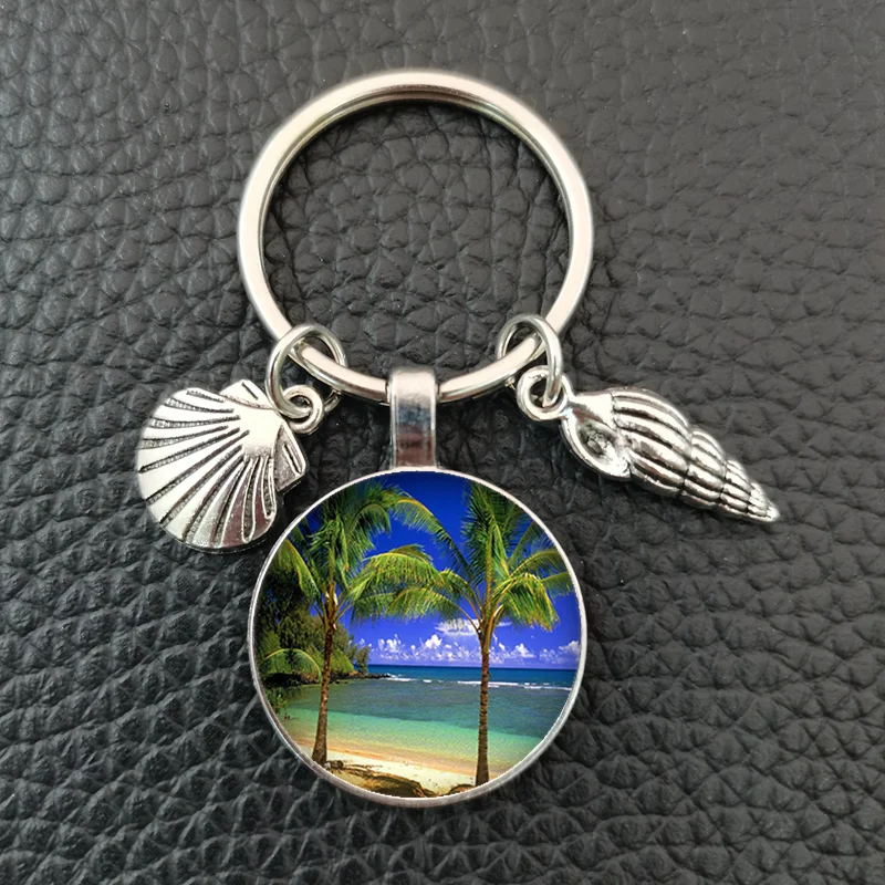 Брелок для ключей с красивым пляжем Мальдивские Острова пейзаж океан брелок пляж