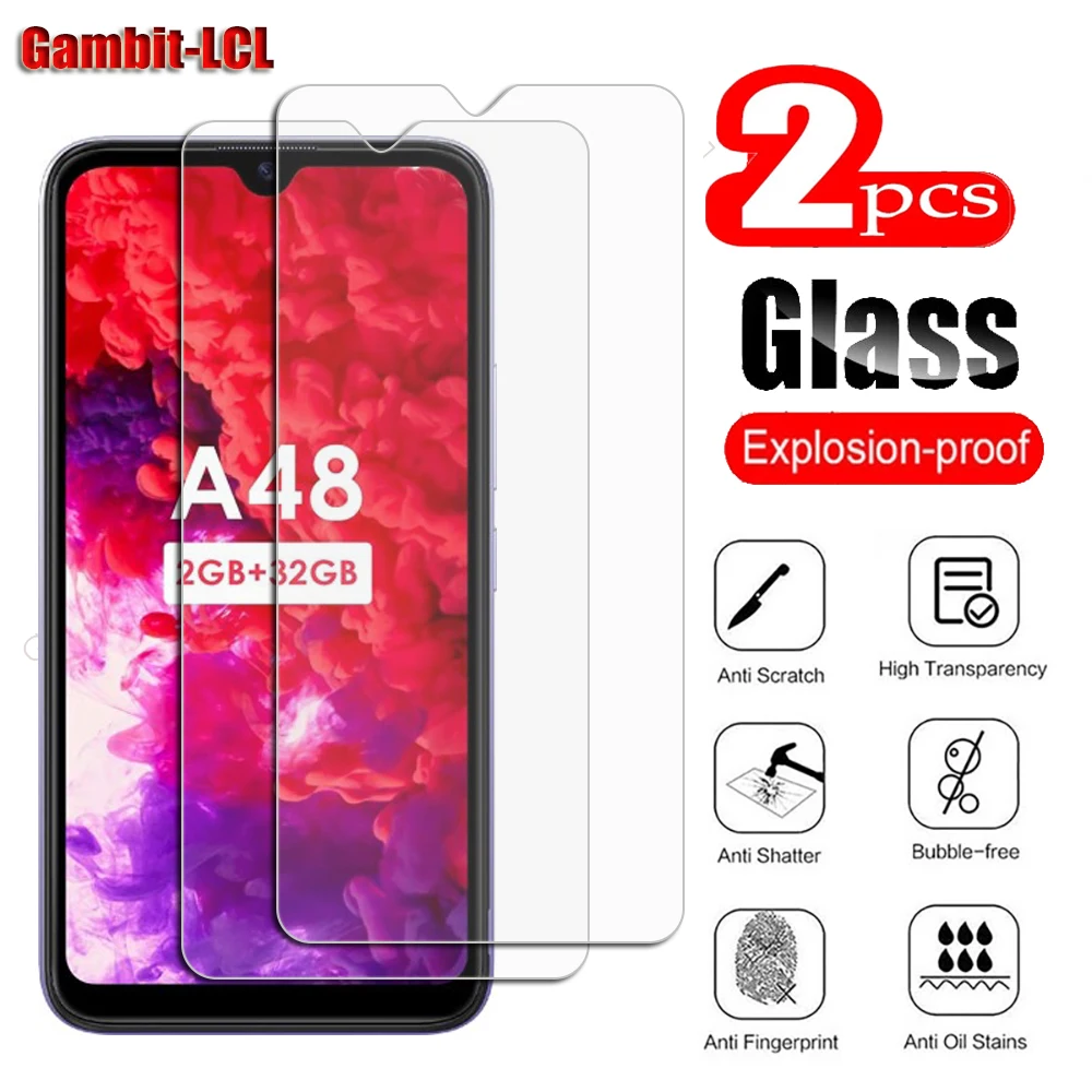 

2PCS Original Protective Tempered Glass For Itel A48 6.1" ItelA48 Screen Protective Protector Cover Film