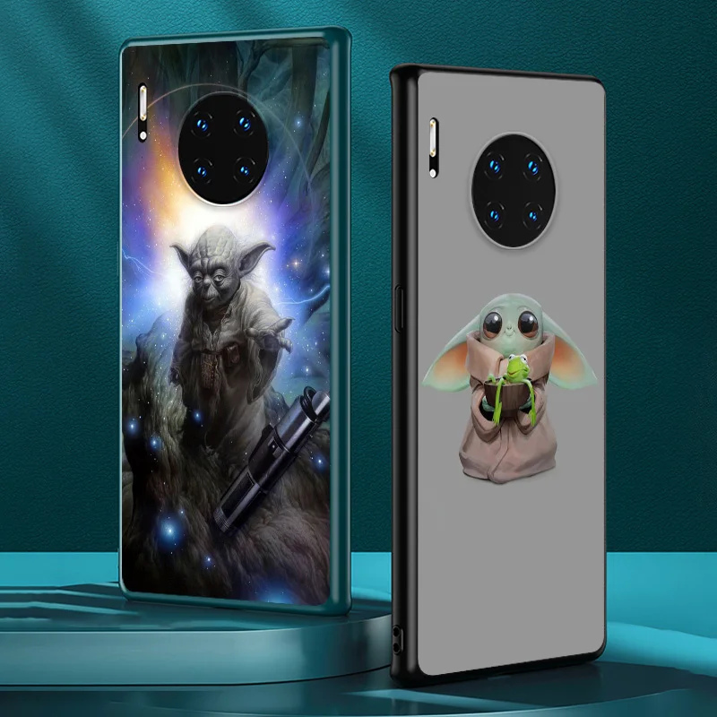 

Cute Anime Child Yoda for Huawei Mate 40 RS 30 20 X 10 P Smart Z S Lite Pro Plus 2021 2020 2019 2018 Black Phone Case