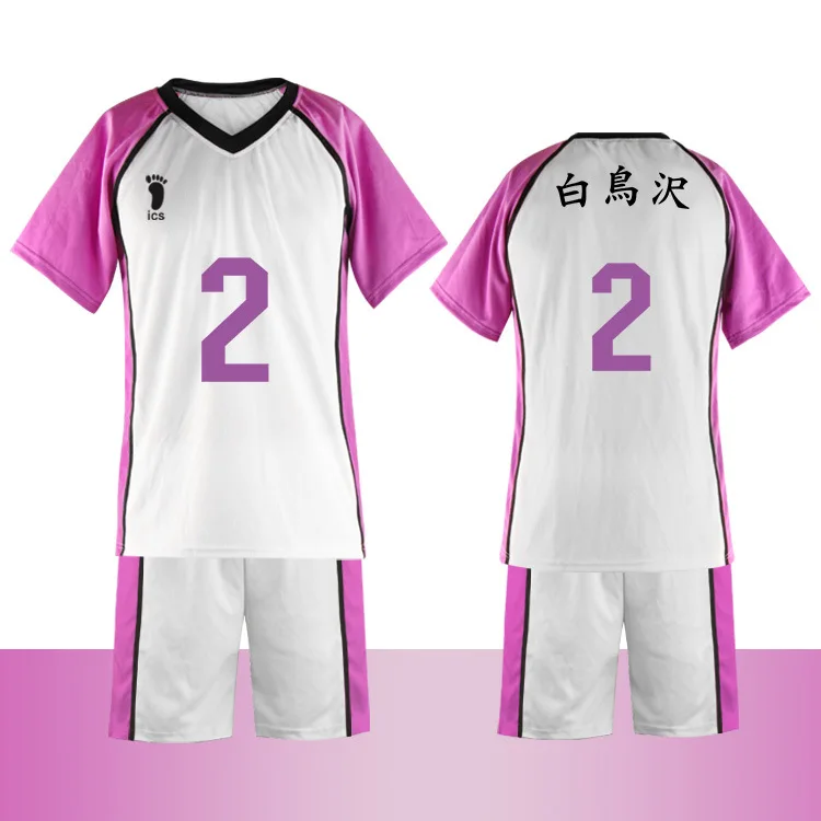 

Volleyball Teenager Cosplay Jersey Anime Costume Shiratorizawa Academy Ushishima Jori COS School Uniform Sportswear